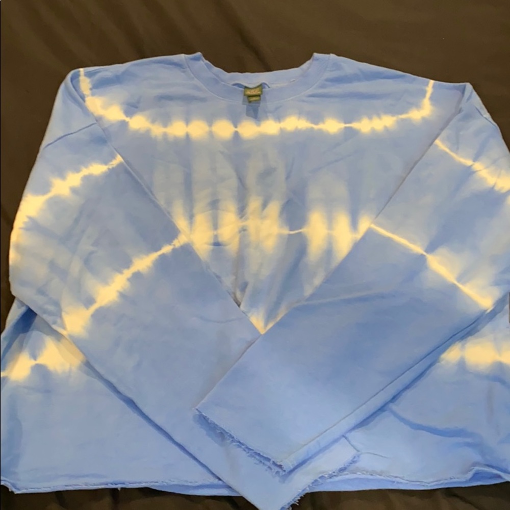 Tie dye crop crew neck
